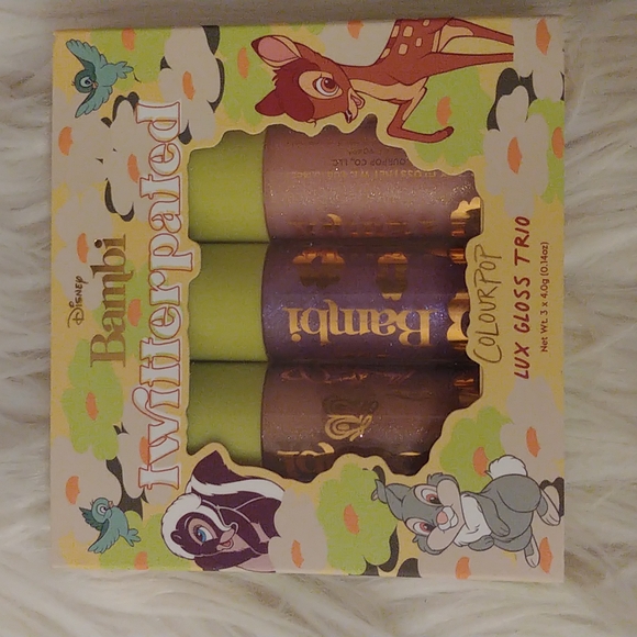 💋FIRM! NWT COLOURPOP X DISNEY BAMBI TWITTERPATED LUX GLOSS TRIO